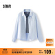 森馬（Semir）[商場(chǎng)同款]長(cháng)袖襯衫女背心oversize襯衣2025秋兩件套101525105007