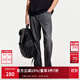 杰克·瓊斯（JACK&JONES）25年男裝秋季903直筒牛仔褲男黑灰色彈力休閑寬松潮流褲子品牌 A16灰牛仔-非涼感 寬松直筒，卡碼拍小 30 170 W30/L30