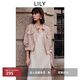 LILY微光夾克2025夏新款女裝莫代爾醋酸混紡工裝休閑薄款短款外套 607淺金 S