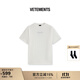 VETEMENTS正品 重磅燙鉆logo高檔輕奢純棉100%短袖t恤男女士抗皺高端半袖 白色 M