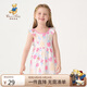 Classic Teddy精典泰迪女童連衣裙兒童裙子中小童裝碎花裙夏季公主裙 桃粉  140