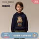 Teenie Weenie小熊童裝秋冬款男女童休閑風(fēng)百搭加絨連帽衛(wèi)衣 藏青色 130 cm