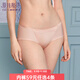夏娃秘語(yǔ)內褲女純棉檔里布輕薄透氣舒適親膚中腰性感蕾絲女士三角內褲 粉色 (E041) 1條 L