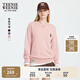 Teenie Weenie小熊女裝衛(wèi)衣2025年秋季新款簡約寬松學(xué)院風(fēng)圓領(lǐng)上衣 粉色 M
