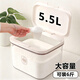 家の物語(yǔ)（KATEI STORY）日本洗衣粉收納盒按壓開(kāi)蓋裝洗衣凝珠桶帶勺子家用皂粉密封儲存盒 5.5L送勺子【1個(gè)裝】密封按壓開(kāi)蓋