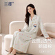 蘭繆純棉女款睡裙春秋季長(cháng)袖2025新款卡通寬松大碼可外穿家居睡衣 波點(diǎn)小狗 M [推薦體重80-100斤左右]