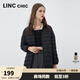 金羽杰秋冬季新款90鴨絨立領(lǐng)輕薄羽絨服女中長(cháng)款修身輕暖女裝Y22302397 黑格爾 S 適合120斤以下