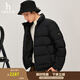 哈吉斯（HAZZYS）男裝 冬款外套保暖面包服直充蓬松羽絨服男ASFZU0BDX25 黑色BK M （170/92A 46）
