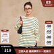 Champion冠軍長(cháng)袖T恤男2025秋季新款學(xué)院風(fēng)華夫格條紋情侶款上衣 白色 M