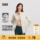 森馬（Semir）長(cháng)袖襯衫女冬中長(cháng)款寬松純棉燈芯絨純色襯衣通勤上衣101724105001