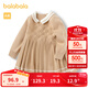 巴拉巴拉巴拉巴拉女童連衣裙秋冬寶寶洋氣裙子兒童公主裙針織裙時(shí)髦學(xué)院風(fēng) 卡其50617 100 cm