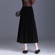 黑色垂感金絲絨半身裙2025冬新款高腰顯瘦a字裙氣質(zhì)中長(cháng)裙大擺裙 黑色 爆款 M  體重90~100斤