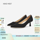 NINE WEST【明星同款】玖熙高跟鞋女性感尖頭細跟不累腳通勤優(yōu)雅單鞋女鞋 黑色-6CM 37