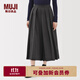 無(wú)印良品（MUJI）女式 起毛 裙褲 褲子休閑褲女裝女款25年秋季 BE1YDC5A 深灰色 M (160/66A)