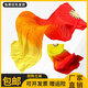 真絲舞蹈扇子三色漸變長(cháng)綢火焰雙面扇兒童跳舞扇節日跳舞黃橙紅扇 120cm飄頭 31cm扇骨 黃橙紅長(cháng)飄扇總長(cháng)1.5米 高仿絲扇