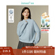 茵曼（INMAN）軟糯半高領(lǐng)珠片毛衣2025春秋季女裝新款燈籠袖套頭寬松針織衫上 彩藍色 S