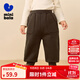 迷你巴拉【保暖抑菌】男女童長(cháng)褲加絨褲子冬新款 深咖啡50904 【蓄熱一體絨】 100