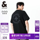杰克·瓊斯（JACK&JONES） 新款重磅棉寬松復古哥特字母發(fā)泡印情侶短袖T恤男裝225101028