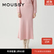 moussy 新品優(yōu)雅淑女風(fēng)長(cháng)款修身針織半身裙010FA270-7020 095/花紋粉色 00020/F