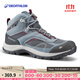 迪卡儂（DECATHLON）鞋男女登山鞋戶外防水防滑春秋高幫靴QUS MH100-NEW 女款中幫-松灰色 38