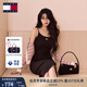 TOMMY JEANS【張元英同款】25新款秋冬女純棉條紋修身圓領(lǐng)針織開衫20976 白藏藍(lán)紅條紋0FG L