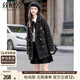 絲柏舍西裝領(lǐng)毛呢大衣2024冬新款女裝格紋學(xué)院風(fēng)中長(cháng)款呢子外套