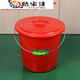 大號塑料水桶紅桶塑料桶洗衣手提桶拖把洗澡水桶熟膠大紅色 紅色有蓋25L