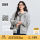 森馬[商場(chǎng)同款]外套女連帽刺繡學(xué)院風(fēng)2025春新款寬松落肩質(zhì)感夾克 中花灰00510 S 155/80A