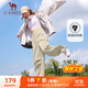 駱駝（CAMEL）直筒梭織工裝長(cháng)褲女防潑水百搭傘兵褲 C24CA6L6619 淡卡其 M