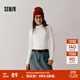 森馬（Semir）森柔毛衫|毛衣女2024新款基礎款高領(lǐng)修身針織衫純色百搭打底衫 白色調00411 L /165/88A