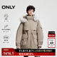 ONLY冬季90白鵝絨工裝風(fēng)毛領(lǐng)派克羽絨服女|124423080 C02 著(zhù)釀沙色 XS (155) /76A