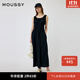 moussy 女裝新品度假風(fēng)抽褶收腰優(yōu)雅無(wú)袖連衣裙010HSS30-0960 020黑色 S 00001