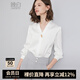晚白【新品】法式白襯衫女2025秋款洋氣小衫百搭雪紡衫襯衣上衣 白色 M