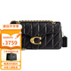 蔻馳（COACH）女包 24年專(zhuān)柜新款 Tabby20/26系列絎縫羊皮女款鏈條單肩斜挎包 黑色 CP150 B4BK【中號現貨】
