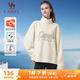 駱駝（CAMEL）搖粒絨立領(lǐng)衛衣男女同款情侶抓絨外套 Y34CAXLN632 米白 M