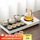 唐豐汝窯功夫茶具套裝家用輕奢高檔小型茶臺自動(dòng)煮茶燒水壺一體式茶盤(pán) 觀(guān)山一體+楓梭壺+素語(yǔ)西施壺9頭