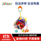 JOLLYBABY嬰兒抽抽樂(lè )嬰兒車(chē)掛件玩具0-1歲抬頭練習掛件床鈴床掛拉拉樂(lè )6個(gè)月 拉繩抽抽樂(lè )—正方形