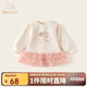 班喜迪女童連衣裙秋裝2025新款洋氣寶寶公主裙周歲禮服兒童衛衣裙子春秋