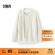 森馬（Semir）毛衣女冬圍巾蕾絲V領(lǐng)絞花寬松2025新款慵懶優(yōu)雅小性感套頭衫 白色調00311 S