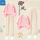 真維斯女童套裝冬季2025新款秋冬加絨加厚衛衣洋氣兒童一體絨冬裝運動(dòng)褲 【加絨套裝國潮】5 150 【68-80斤】性?xún)r(jià)比超高