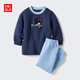 優(yōu)衣庫嬰幼兒寶寶UT Clay Animation壓線(xiàn)睡衣長(cháng)袖起居套裝478440 69 藏青色 90