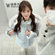 溫格芳 冬季派克服棉服女2025新款小個(gè)子加絨加厚棉衣外套保暖工裝棉襖 淺藍色 M