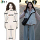 維菲樂(lè )（WEIFEILE）大碼女裝衛衣休閑套裝秋冬新款胖mm顯瘦遮肚子減齡棉服馬甲休閑褲 連帽衛衣+馬甲+休閑褲【套裝】 2XL  (建議140-160斤)