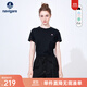 Navigare意大利小帆船短袖T恤衫女夏季圓領(lǐng)百搭體恤衫修身短款基礎款上衣 暗夜黑 XL
