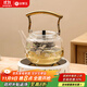 金鑲玉煮茶套裝 電陶爐玻璃煮茶壺器家用全自動(dòng)圍爐煮茶 岳恒百鳥(niǎo)爭鳴