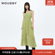moussy 女裝新品海濱度假風(fēng)格紋木耳吊帶連衣裙028HSS30-2011 035花紋綠色 S 00001