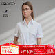 G2000【棉質(zhì)親膚/商場同款】女裝2025春秋舒適商務(wù)通勤短袖襯衫G2 易打理-翻領(lǐng)白色26寸 L （38）