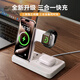 光湃GNPAL三合一折疊無(wú)線(xiàn)充電器適用蘋(píng)果華為小米等安卓手機apple watch蘋(píng)果耳機桌面無(wú)線(xiàn)充電站支架 白色+快充線(xiàn)