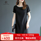 clotho Rennie品牌女裝連衣裙女2025夏季新款法式氣質(zhì)簡(jiǎn)約寬松顯瘦a字小黑裙 黑色 L
