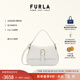 芙拉（FURLA）【禮物】【明星同款】FLOW中號牛皮女士通勤手提包單肩斜挎包 棉花糖白